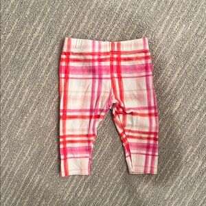 Daydreams Plaid Pink and white Leggings 6-12 months